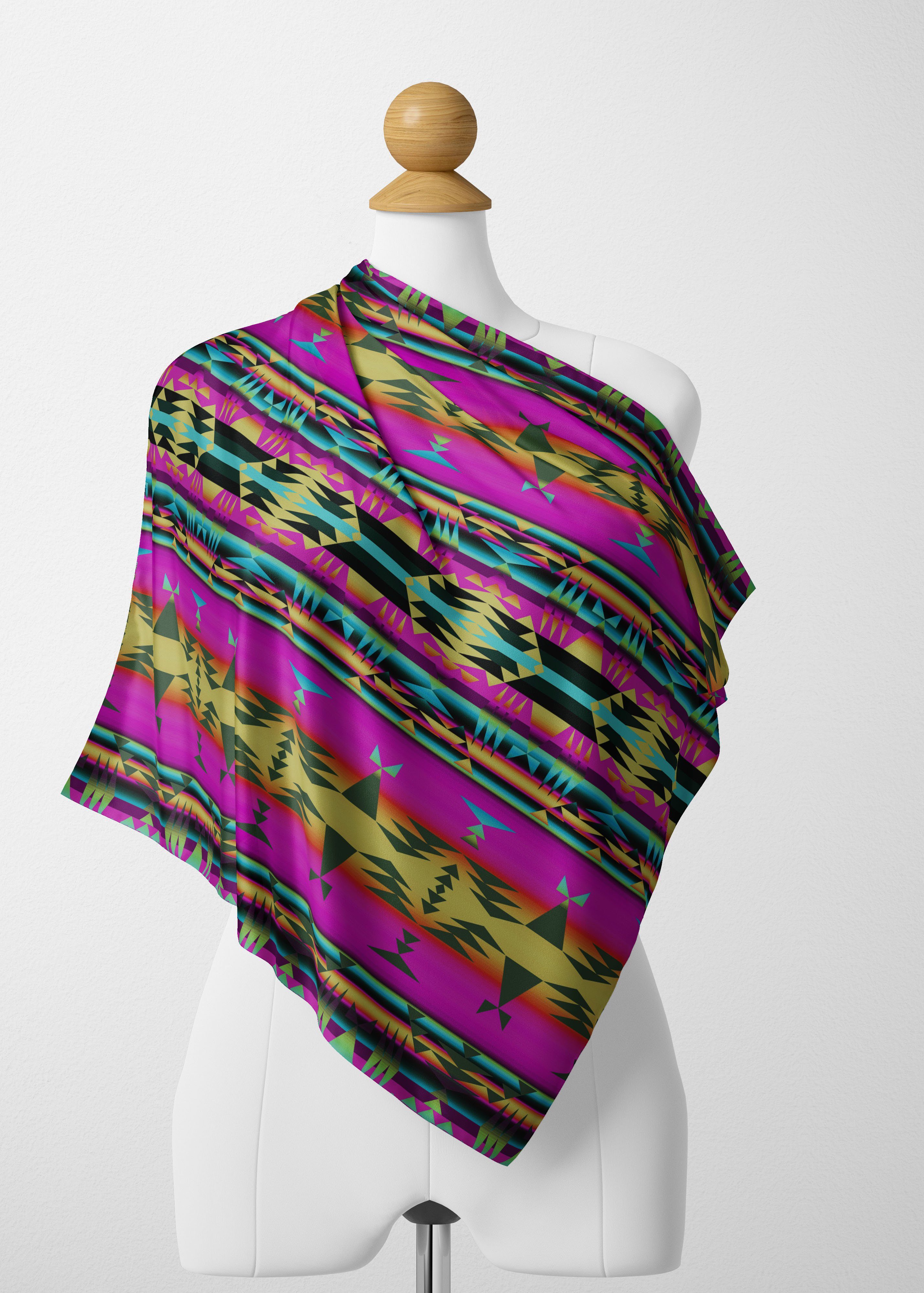 Between the Sunset Mountains Satin Shawl Scarf 49 Dzine