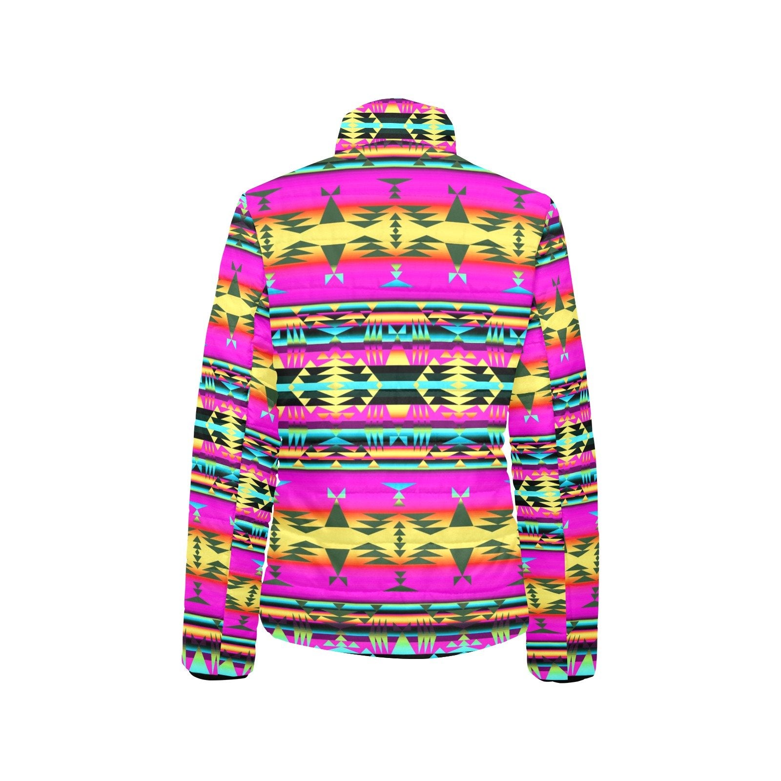 Between the Sunset Mountains Women's Stand Collar Padded Jacket (Model H41) jacket e-joyer