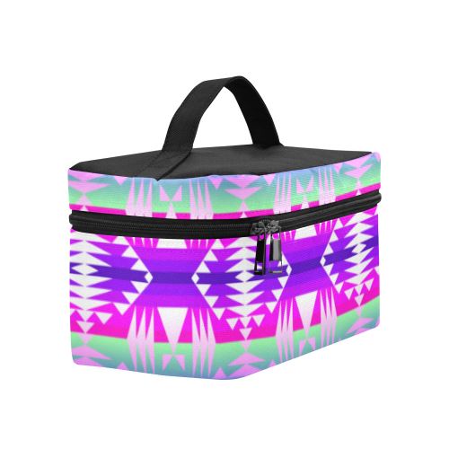 Between the Wasatch Mountains Cosmetic Bag/Large (Model 1658) Cosmetic Bag e-joyer