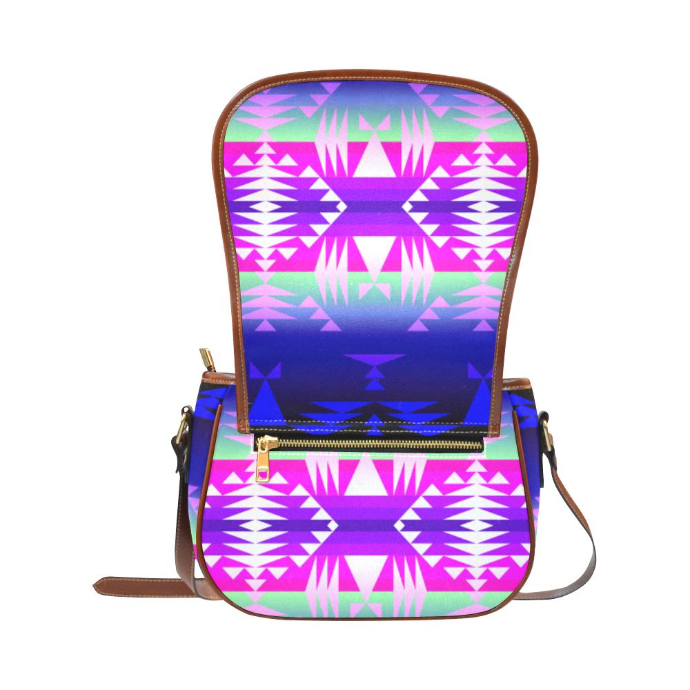 Between the Wasatch Mountains Saddle Bag/Small (Model 1649) Full Customization Saddle Bag/Small (Full Customization) e-joyer