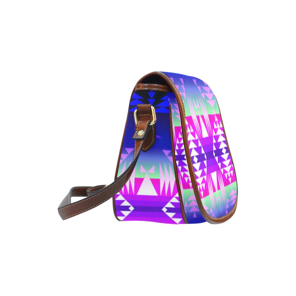 Between the Wasatch Mountains Saddle Bag/Small (Model 1649) Full Customization Saddle Bag/Small (Full Customization) e-joyer