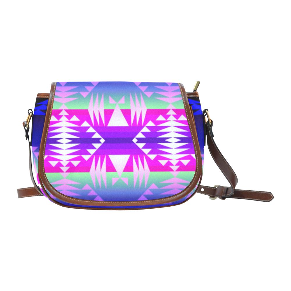 Between the Wasatch Mountains Saddle Bag/Small (Model 1649) Full Customization Saddle Bag/Small (Full Customization) e-joyer