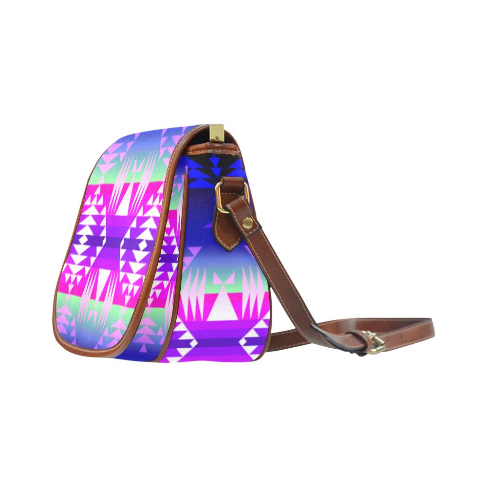 Between the Wasatch Mountains Saddle Bag/Small (Model 1649) Full Customization Saddle Bag/Small (Full Customization) e-joyer