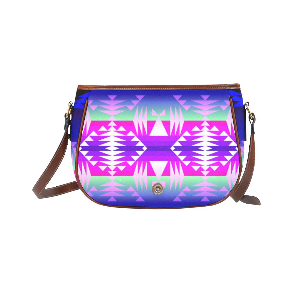 Between the Wasatch Mountains Saddle Bag/Small (Model 1649) Full Customization Saddle Bag/Small (Full Customization) e-joyer