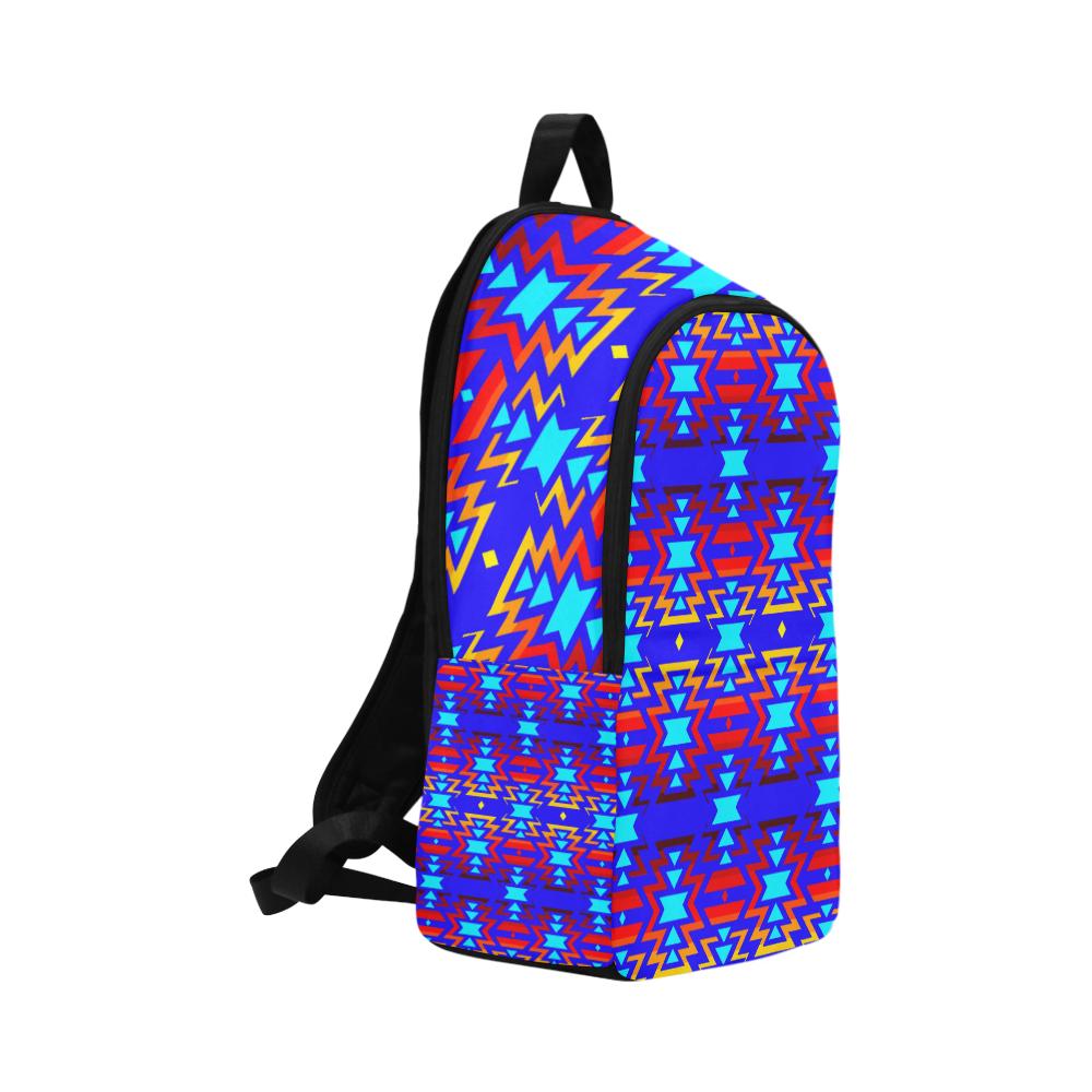 Big Pattern Fire Colors and Sky Fabric Adult Backpack (Model 1659) Casual Backpack for Adult (1659) e-joyer