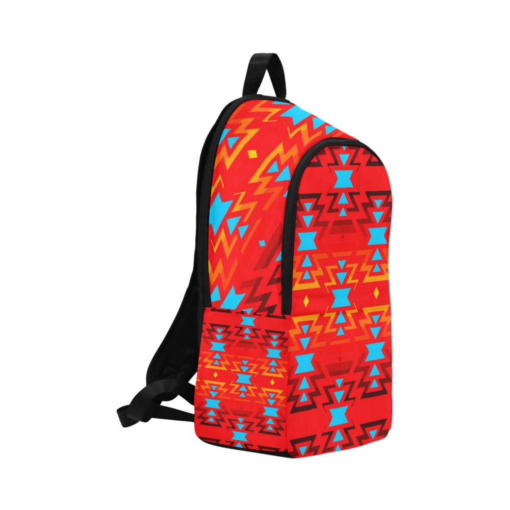 Big Pattern Fire Colors and Sky Sierra Fabric Backpack for Adult (Model 1659) Casual Backpack for Adult (1659) e-joyer