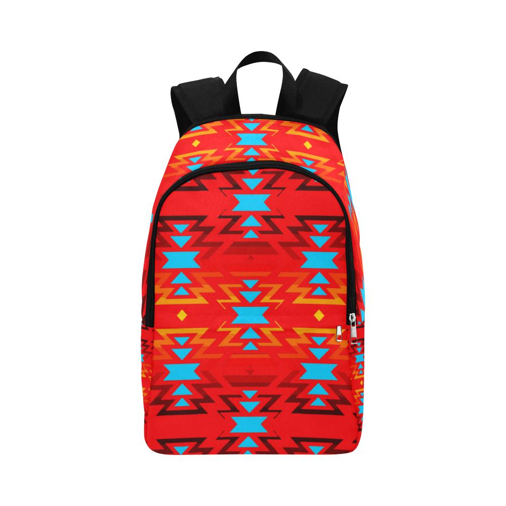 Big Pattern Fire Colors and Sky Sierra Fabric Backpack for Adult (Model 1659) Casual Backpack for Adult (1659) e-joyer