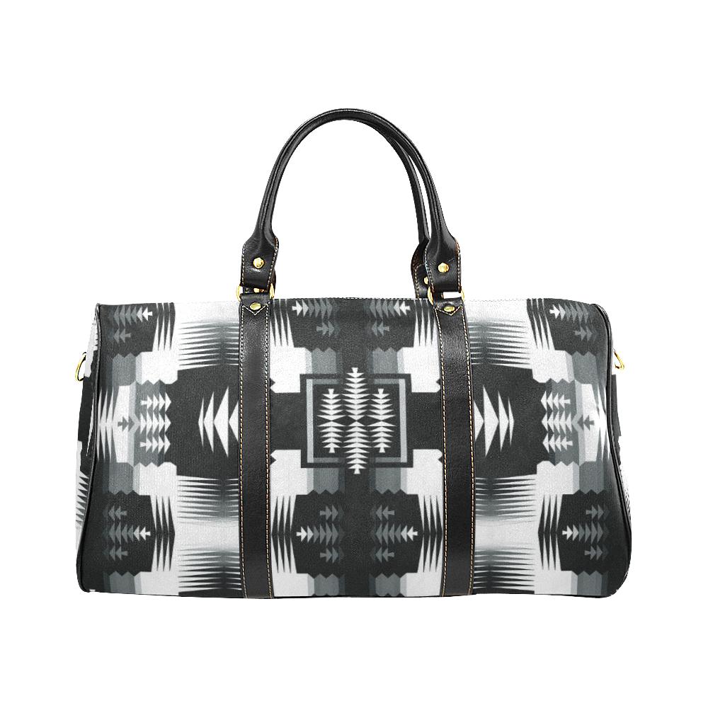 Black and White Sage 2 New Waterproof Travel Bag/Small (Model 1639) Waterproof Travel Bags (1639) e-joyer