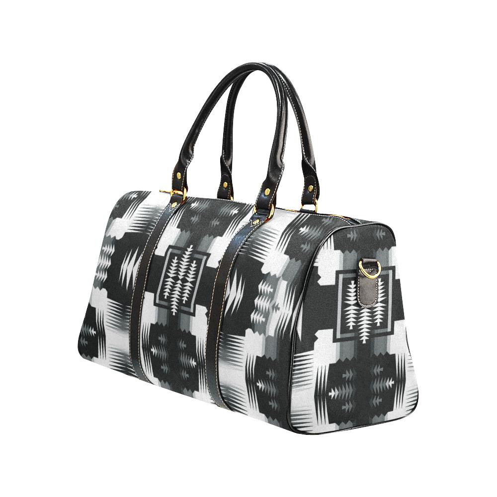 Black and White Sage 2 New Waterproof Travel Bag/Small (Model 1639) Waterproof Travel Bags (1639) e-joyer