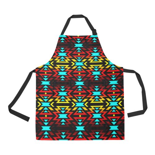 Black Fire and Sky All Over Print Apron All Over Print Apron e-joyer