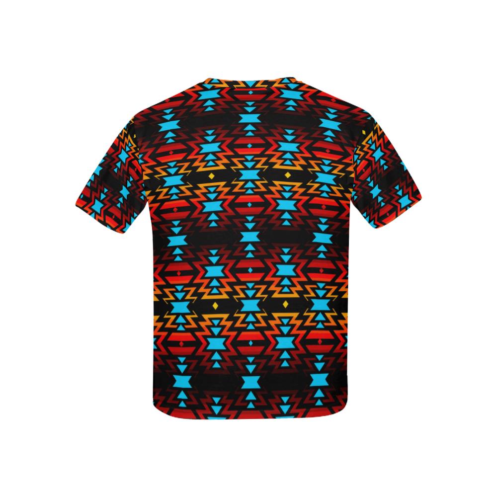 Black Fire and Sky All Over Print T-shirt for Kid (USA Size) (Model T40) All Over Print T-shirt for Kid e-joyer