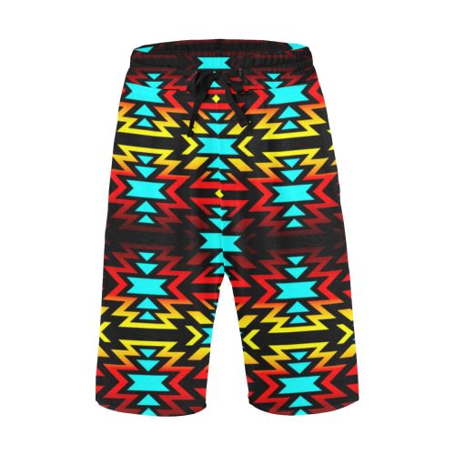 Black Fire and Sky Men's All Over Print Casual Shorts (Model L23) Men's Casual Shorts (L23) e-joyer