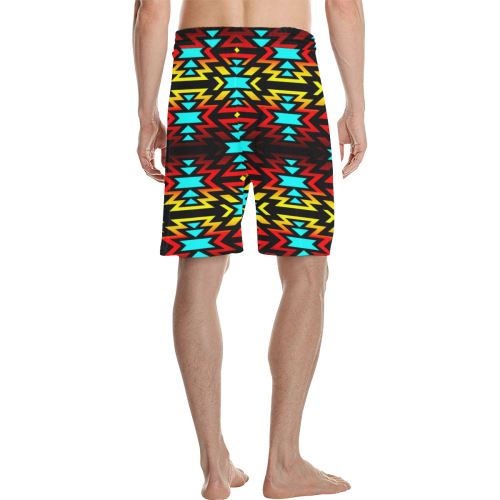 Black Fire and Sky Men's All Over Print Casual Shorts (Model L23) Men's Casual Shorts (L23) e-joyer