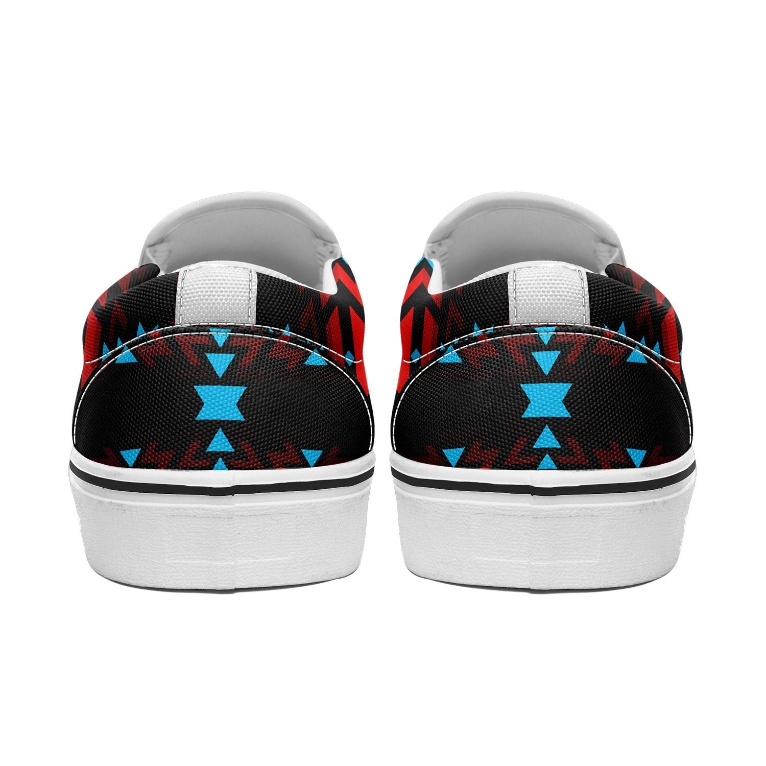 Black Fire and Sky Otoyimm Canvas Slip On Shoes 49 Dzine