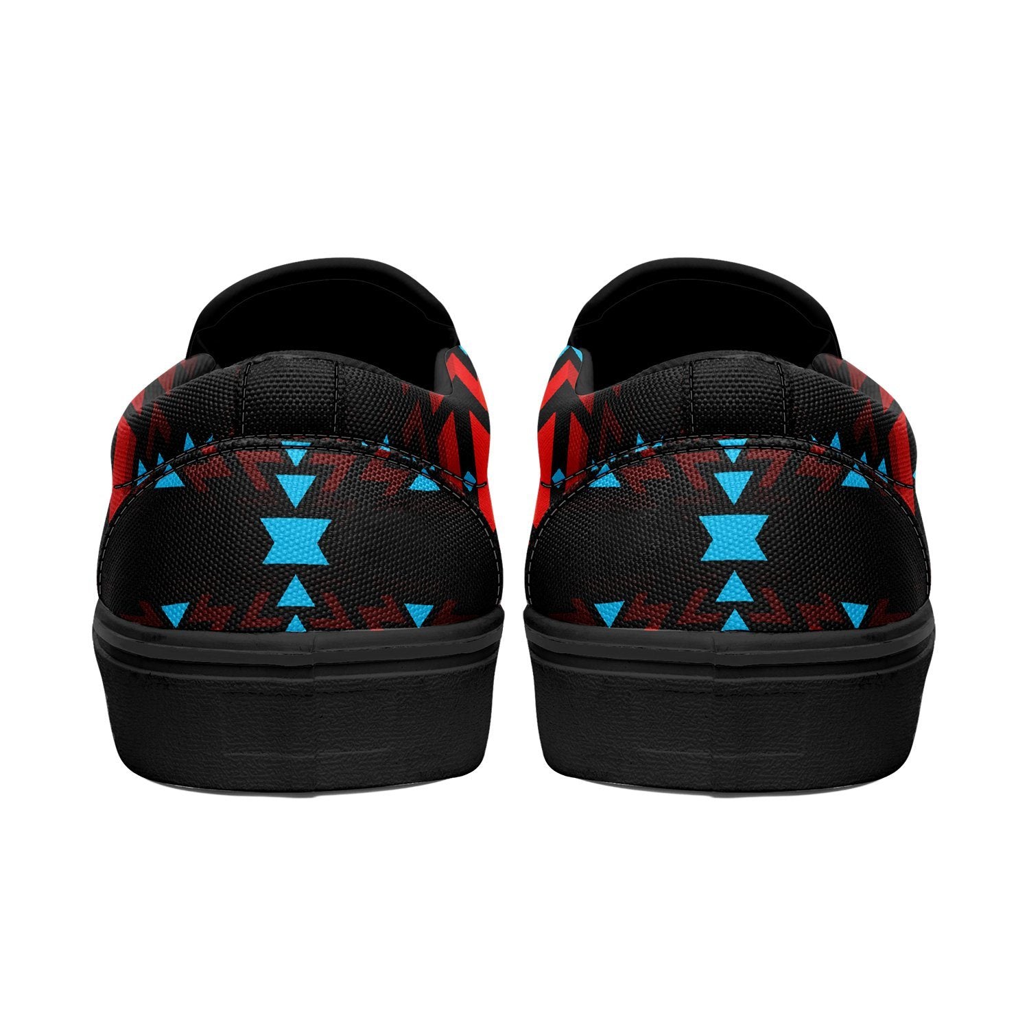 Black Fire and Sky Otoyimm Canvas Slip On Shoes 49 Dzine