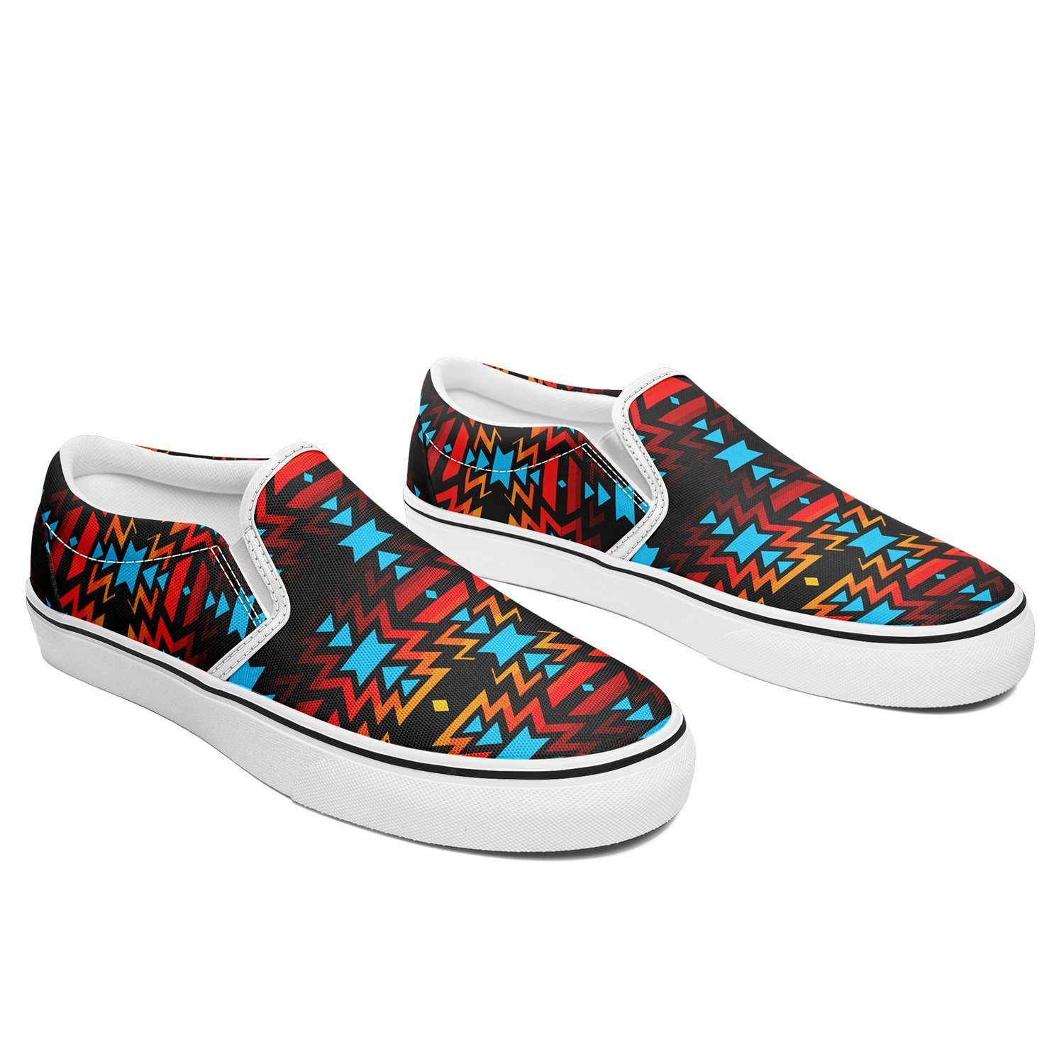 Black Fire and Sky Otoyimm Kid's Canvas Slip On Shoes 49 Dzine