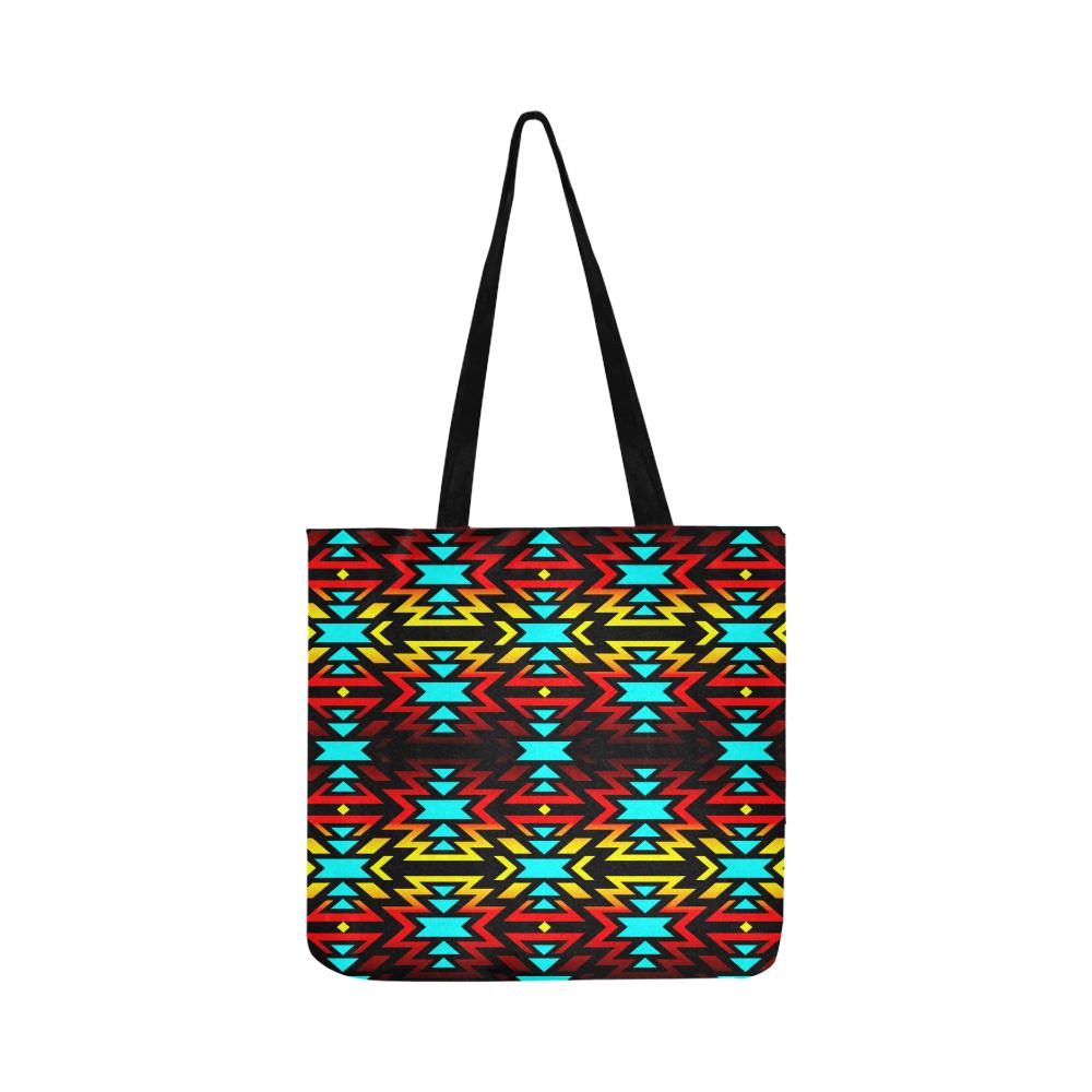 Black Fire and Sky Reusable Shopping Bag Model 1660 (Two sides) Shopping Tote Bag (1660) e-joyer