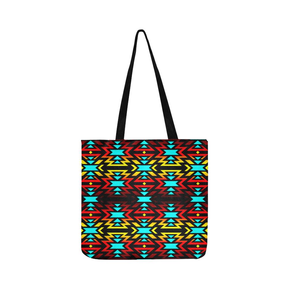 Black Fire and Sky Reusable Shopping Bag Model 1660 (Two sides) Shopping Tote Bag (1660) e-joyer