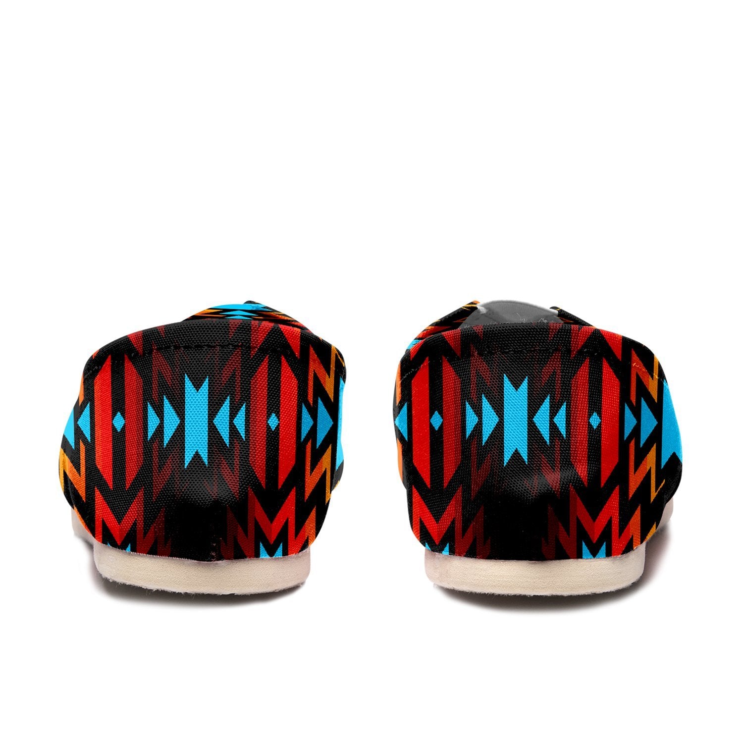 Black Fire and Turquoise Casual Unisex Slip On Shoe Herman