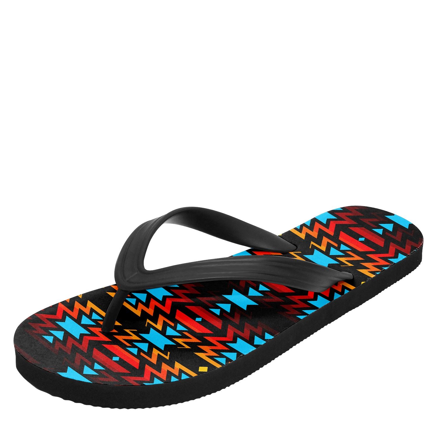 Black Fire and Turquoise Flip Flops 49 Dzine