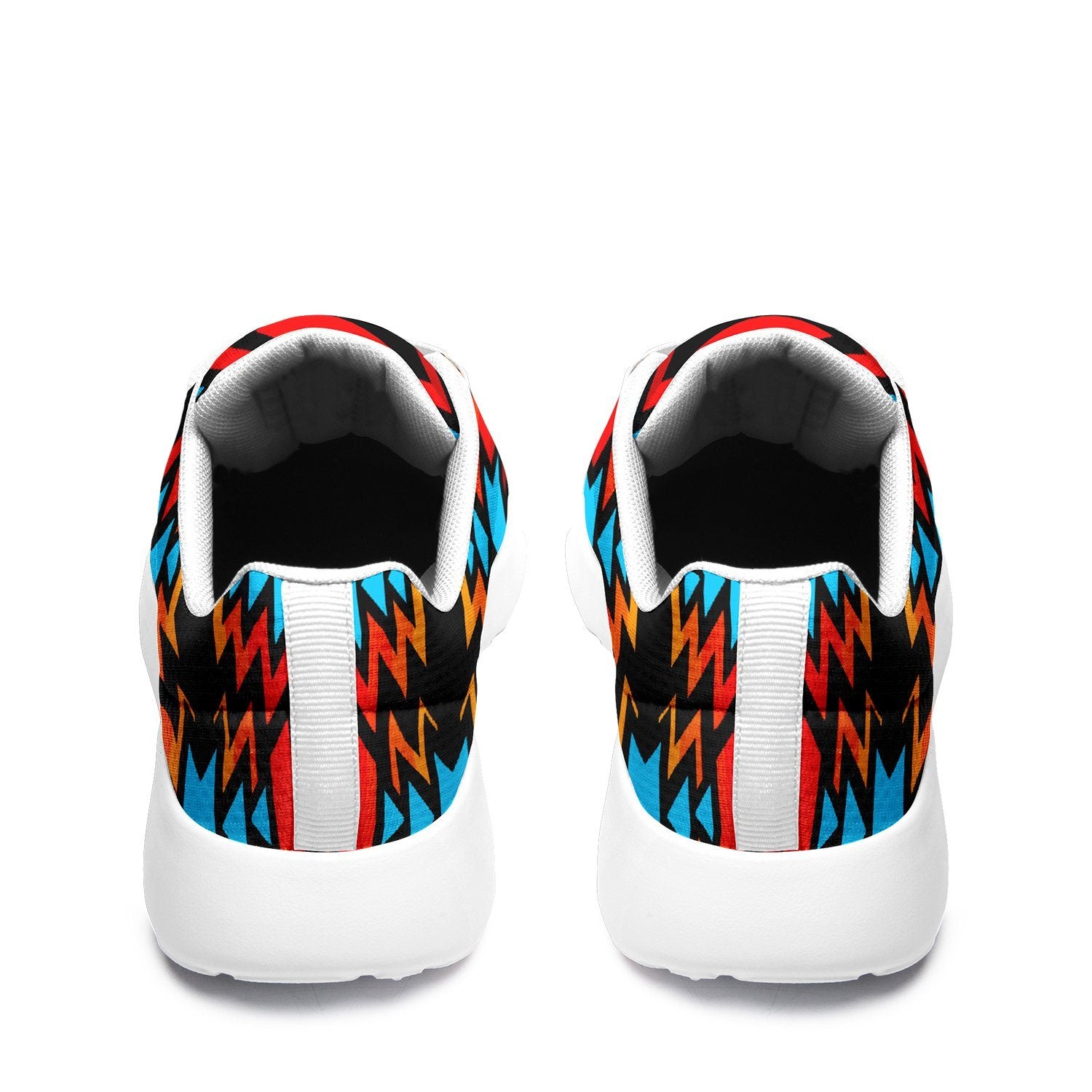 Black Fire and Turquoise Ikkaayi Sport Sneakers 49 Dzine