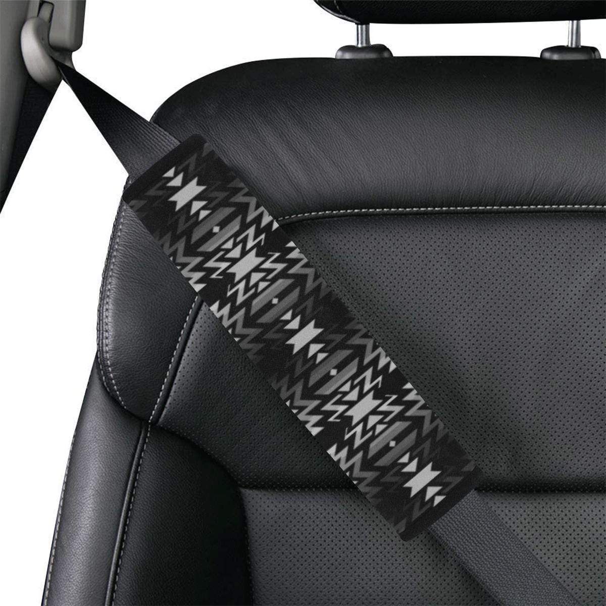 Black Fire Black and Gray Car Seat Belt Cover 7''x12.6'' Car Seat Belt Cover 7''x12.6'' e-joyer