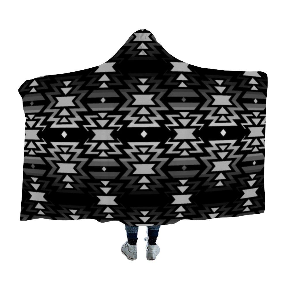 Black Fire Black and Gray Hooded Blanket 49 Dzine