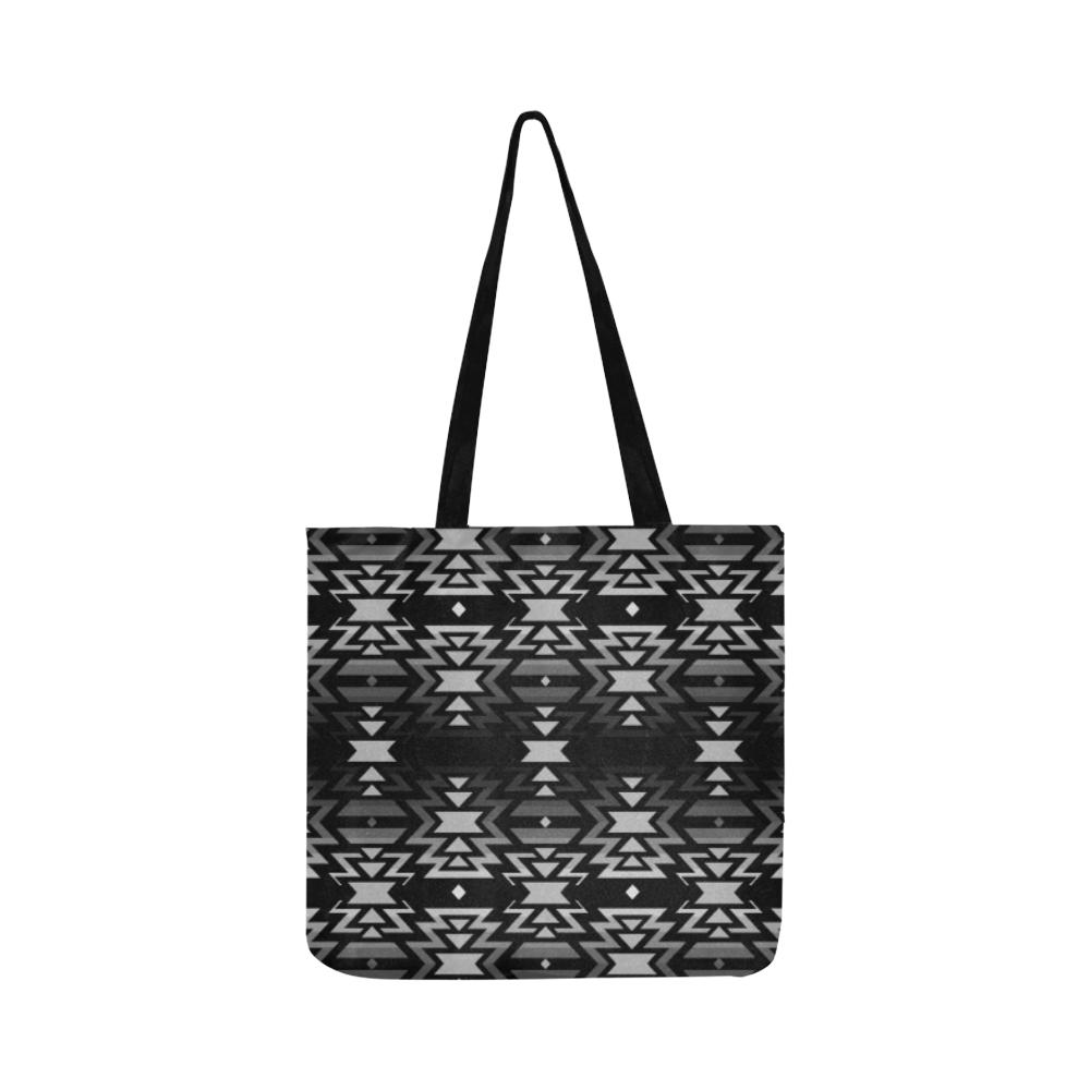 Black Fire Black and Gray Reusable Shopping Bag Model 1660 (Two sides) Shopping Tote Bag (1660) e-joyer