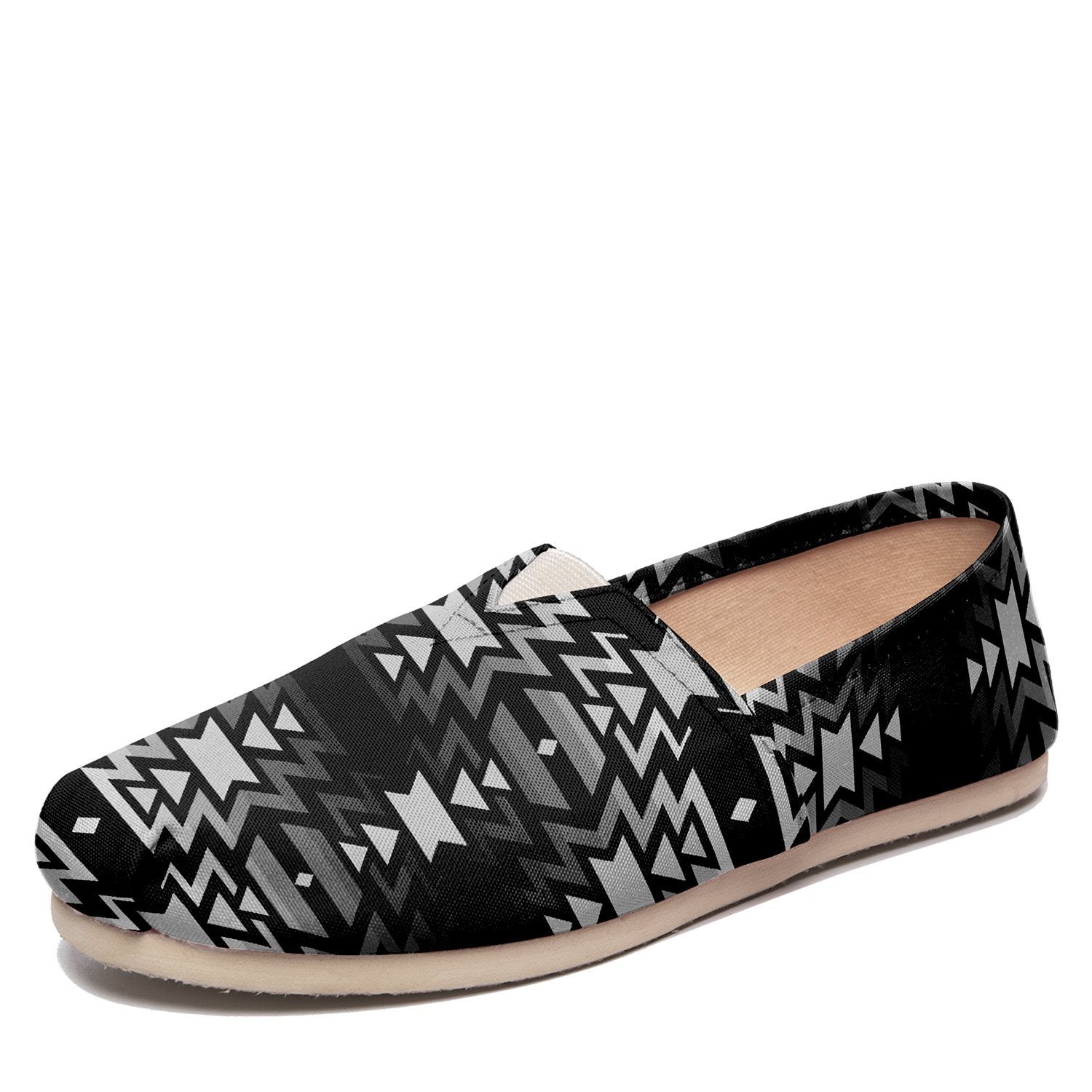 Black Fire Black and White Casual Unisex Slip On Shoe Herman