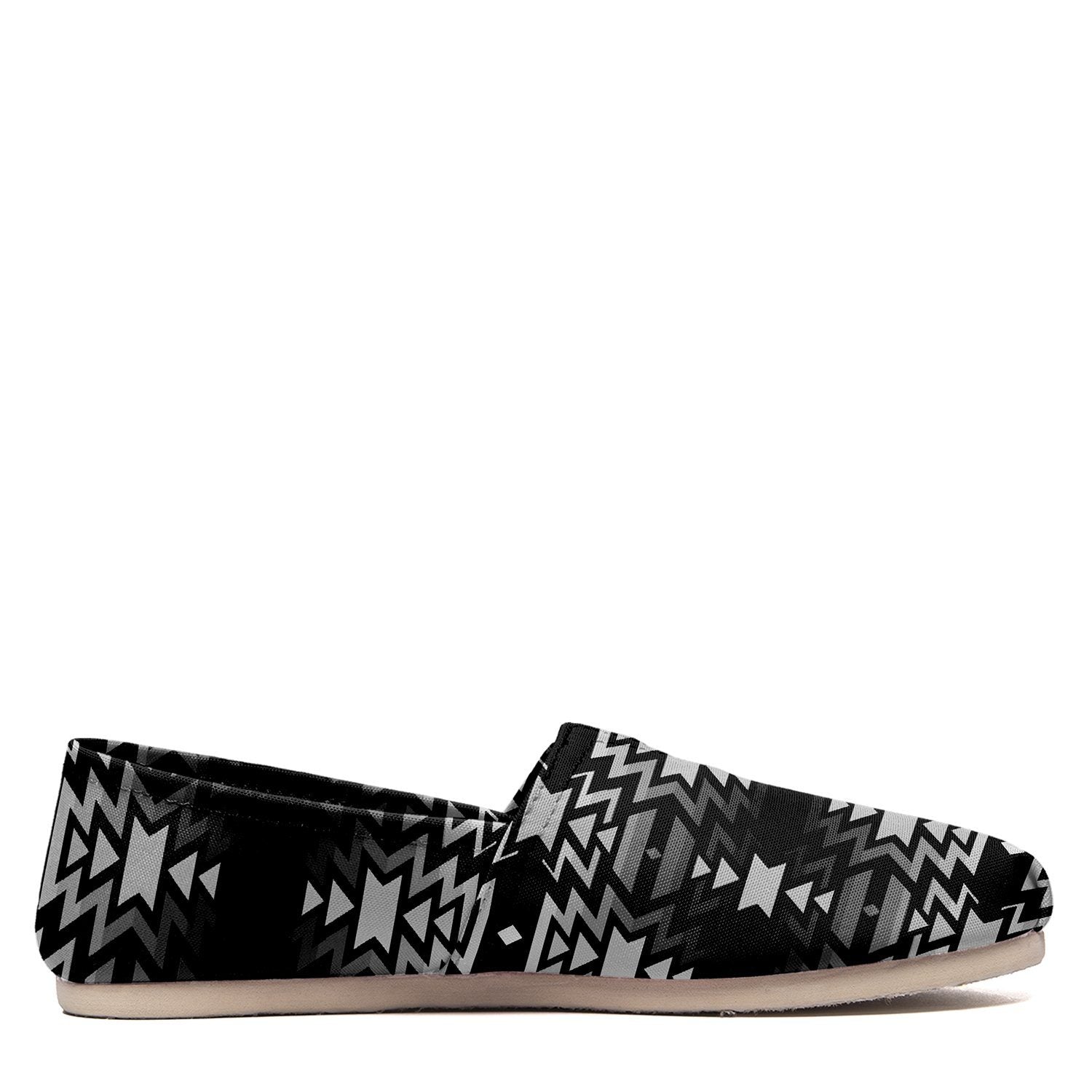 Black Fire Black and White Casual Unisex Slip On Shoe Herman