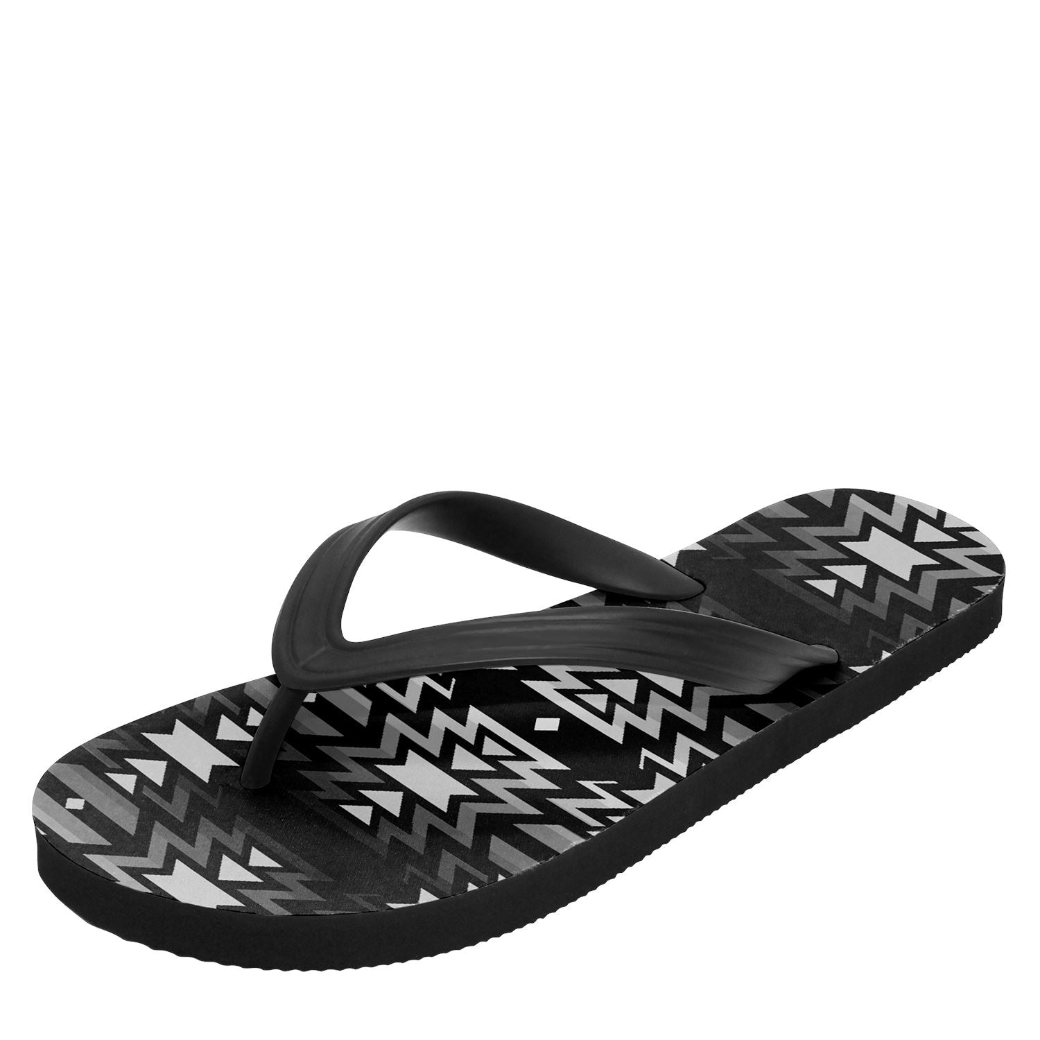 Black Fire Black and White Flip Flops 49 Dzine