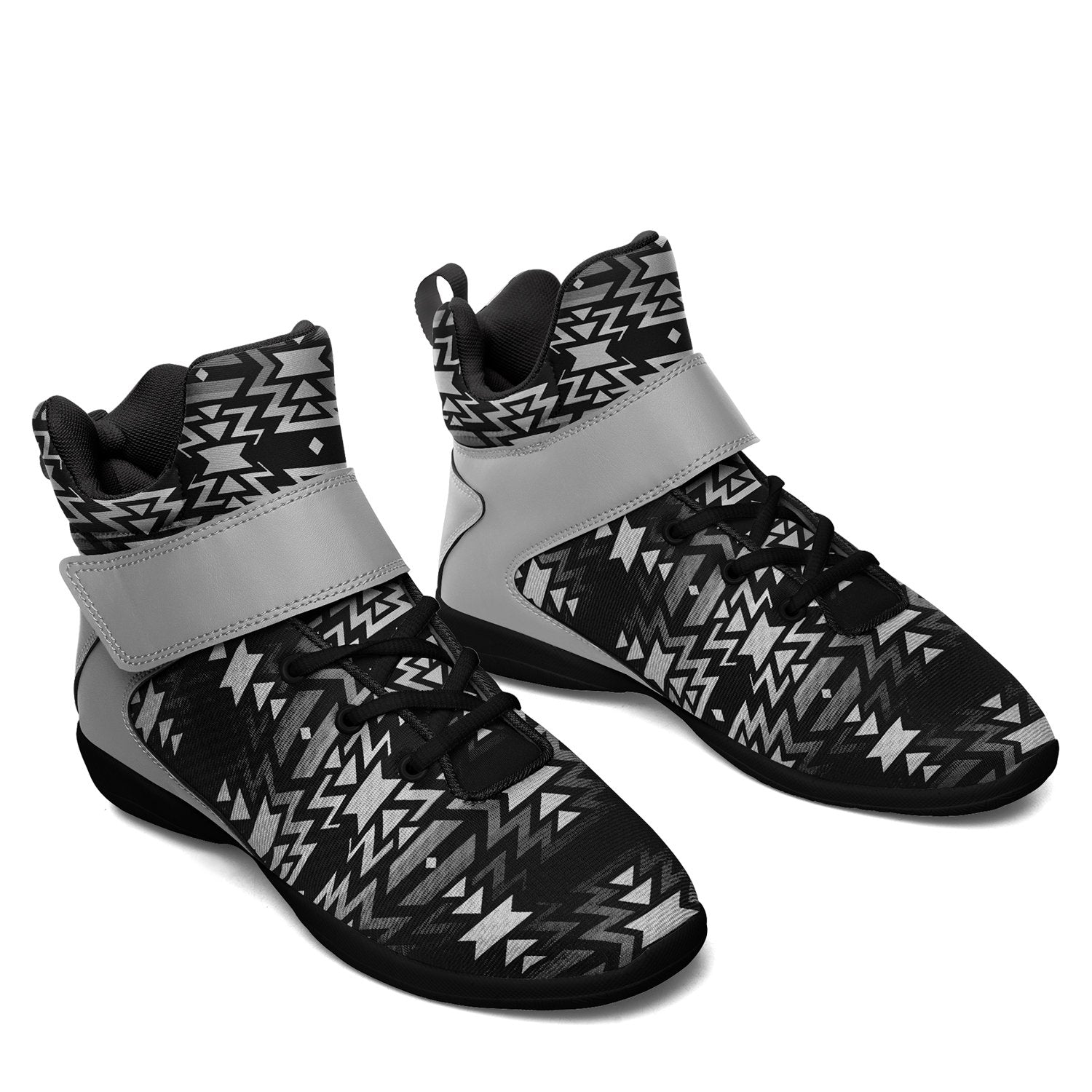 Black Fire Black and White Ipottaa Basketball / Sport High Top Shoes 49 Dzine