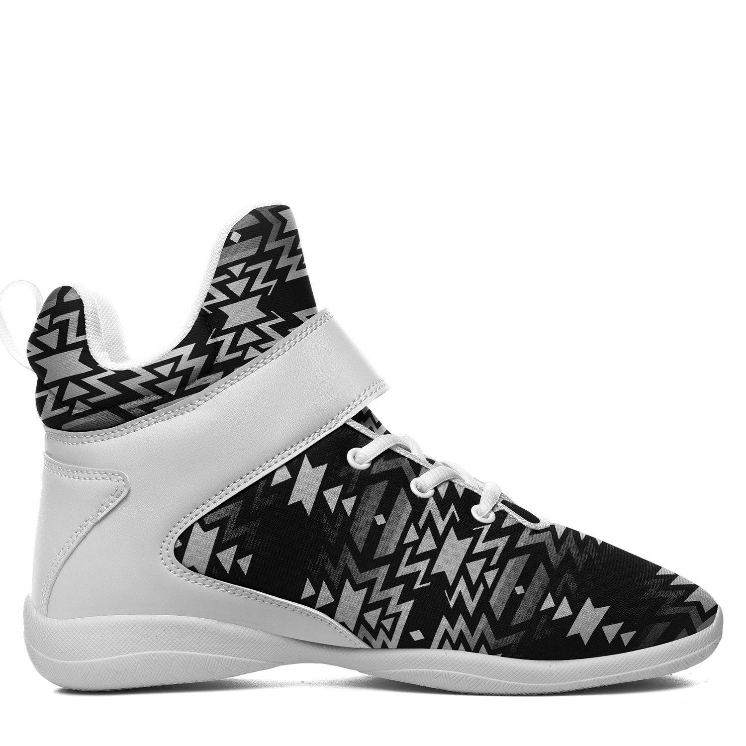 Black Fire Black and White Kid's Ipottaa Basketball / Sport High Top Shoes 49 Dzine