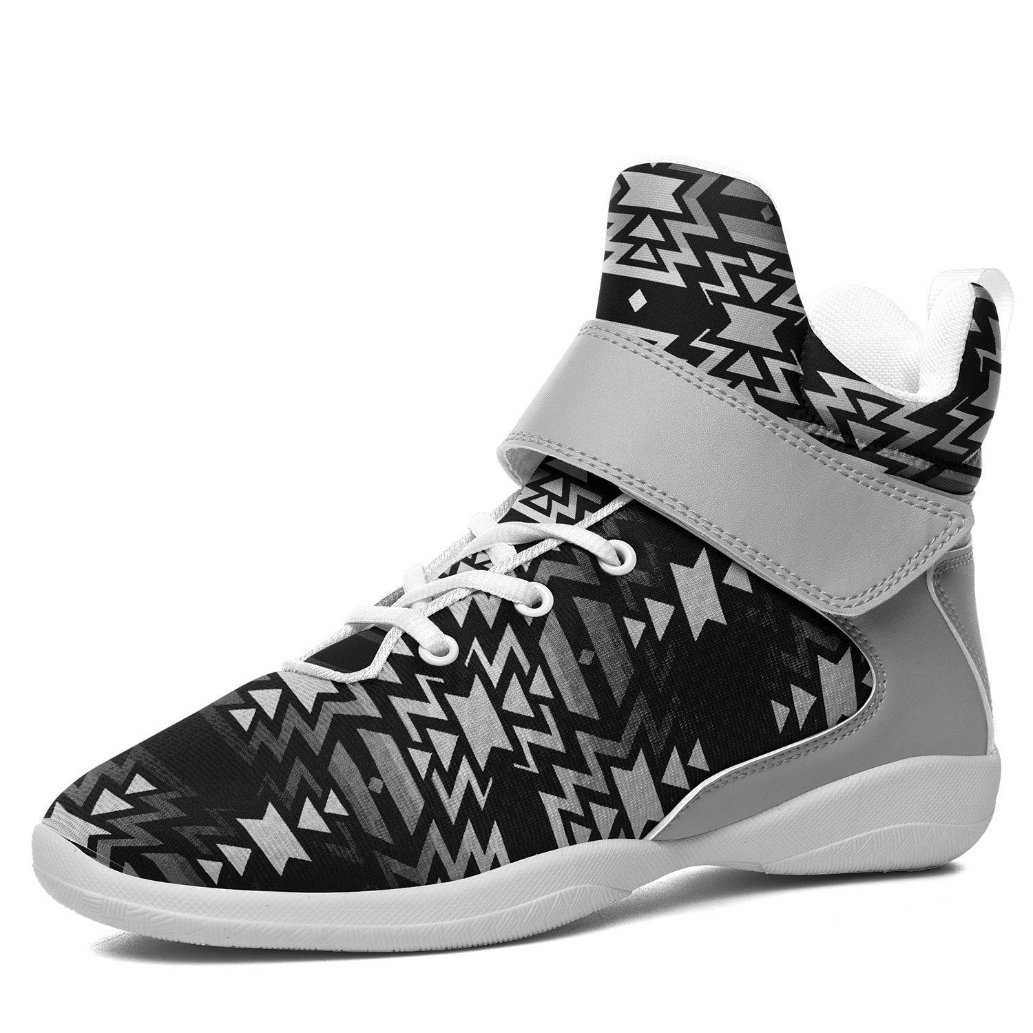 Black Fire Black and White Kid's Ipottaa Basketball / Sport High Top Shoes 49 Dzine US Women 4.5 / US Youth 3.5 / EUR 35 White Sole with Gray Strap