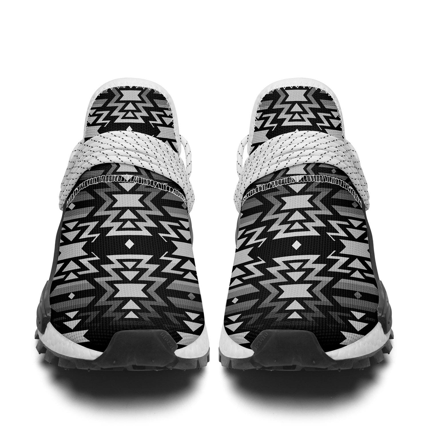 Black Fire Black and White Okaki Sneakers Shoes 49 Dzine