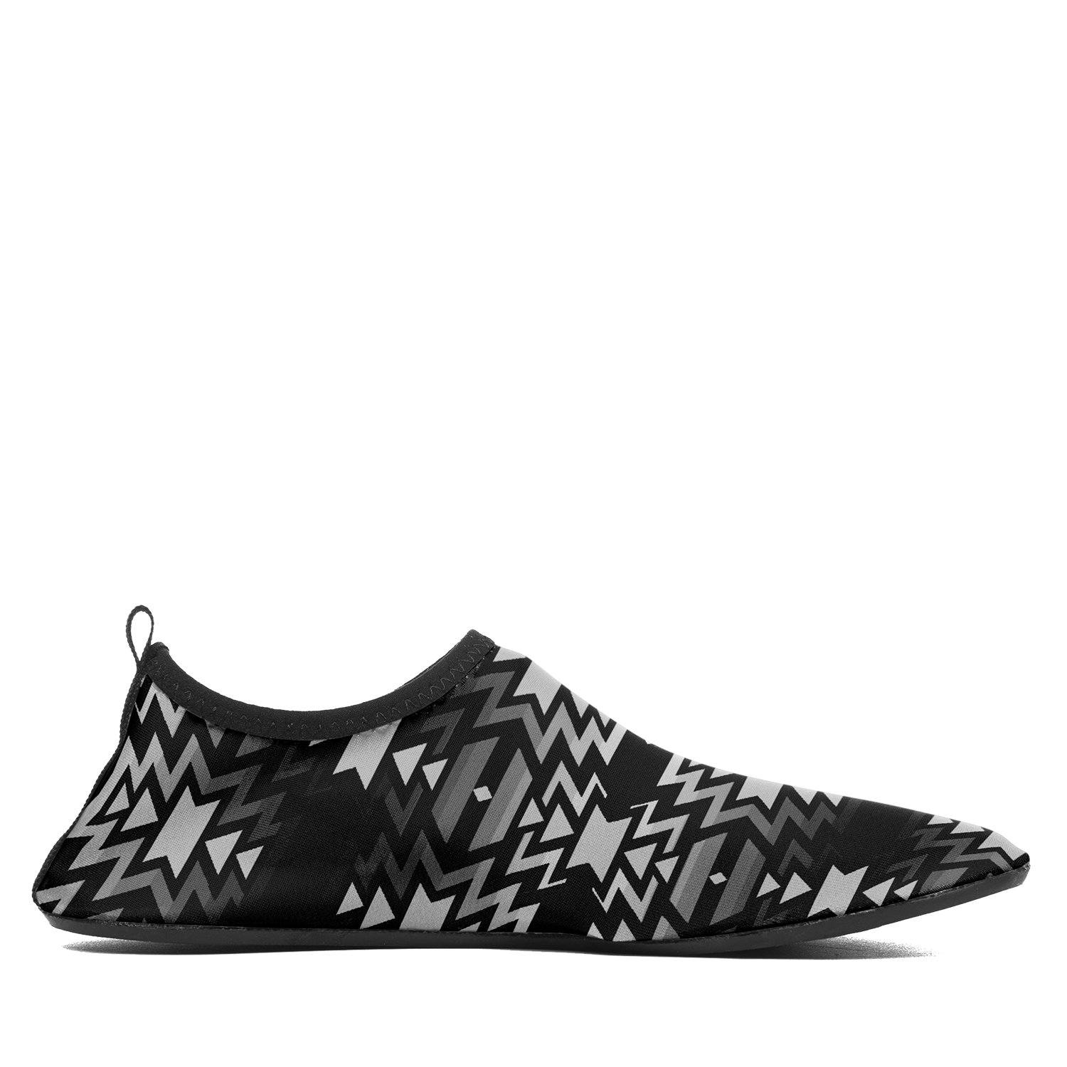 Black Fire Black and White Sockamoccs Slip On Shoes 49 Dzine