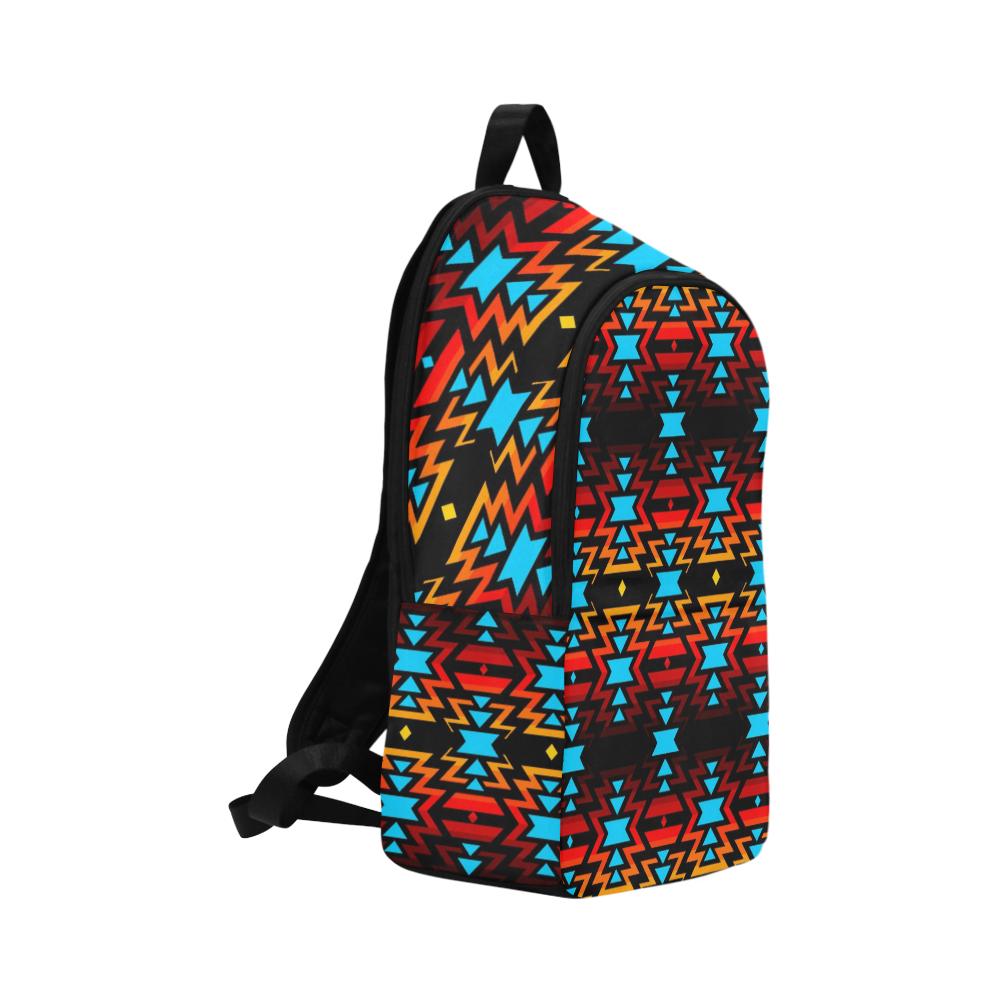 Black Fire Colors and Sky Large Backpack (Model 1659) Casual Backpack for Adult (1659) e-joyer