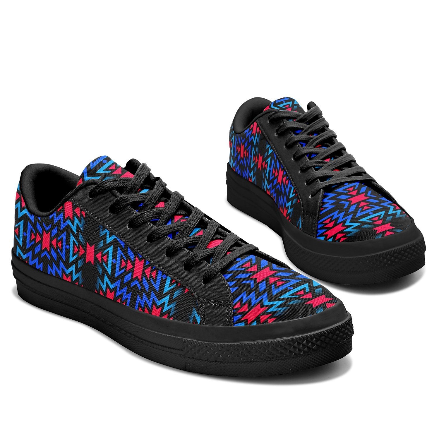 Black Fire Dragonfly Aapisi Low Top Canvas Shoes Black Sole 49 Dzine
