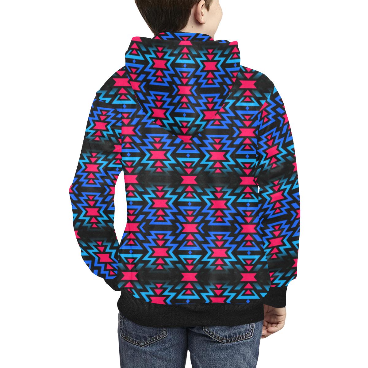 Black Fire Dragonfly Kids' All Over Print Hoodie (Model H38) Kids' AOP Hoodie (H38) e-joyer