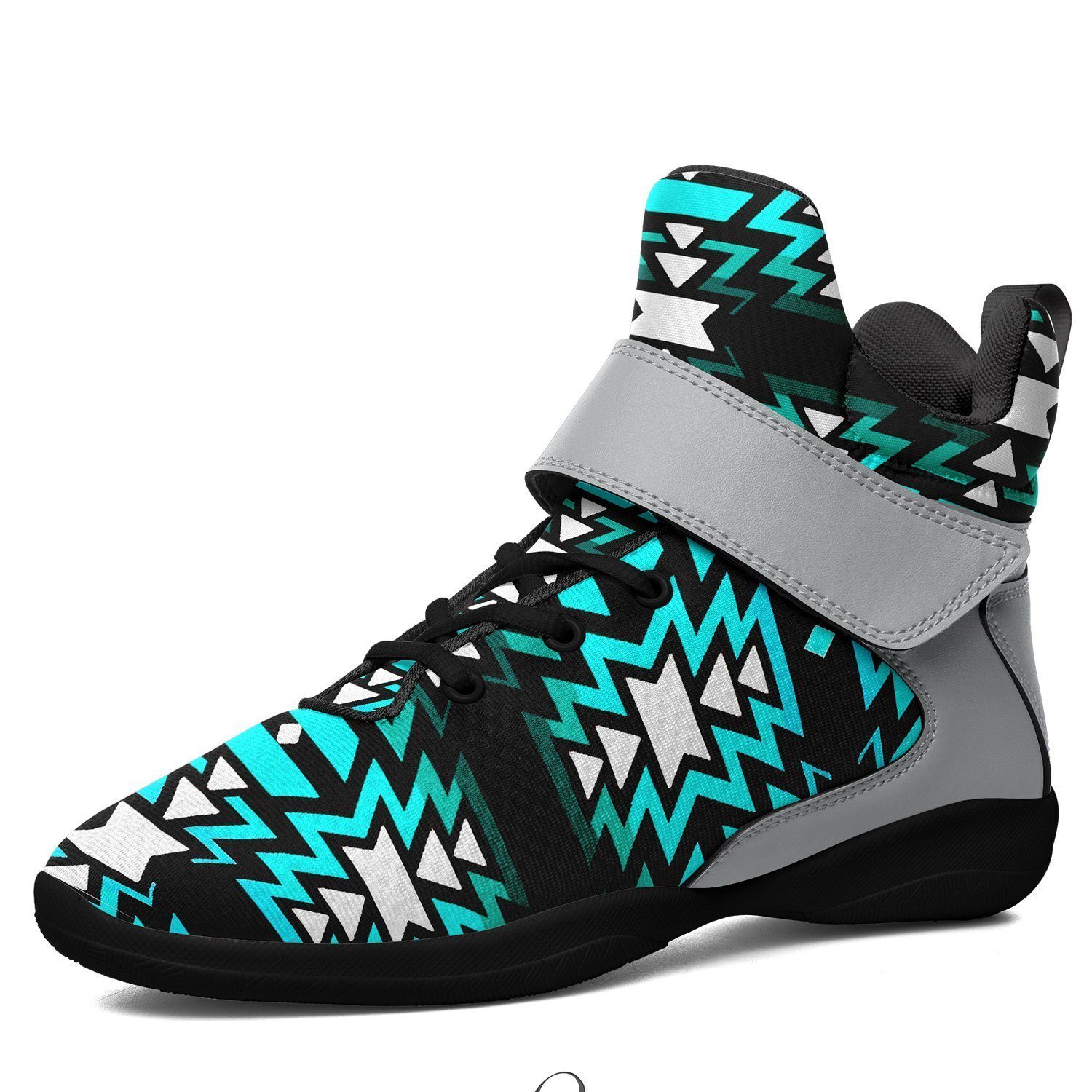 Black Fire Firefly Kid's Ipottaa Basketball / Sport High Top Shoes 49 Dzine US Child 12.5 / EUR 30 Black Sole with Gray Strap
