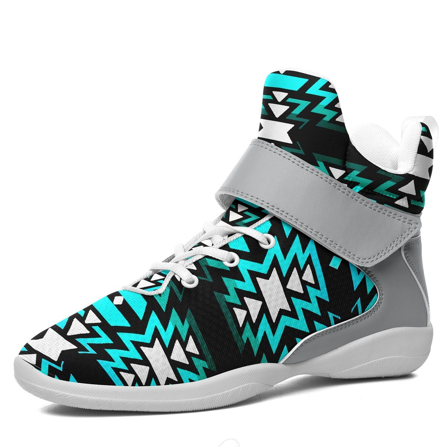 Black Fire Firefly Kid's Ipottaa Basketball / Sport High Top Shoes 49 Dzine US Child 12.5 / EUR 30 White Sole with Gray Strap