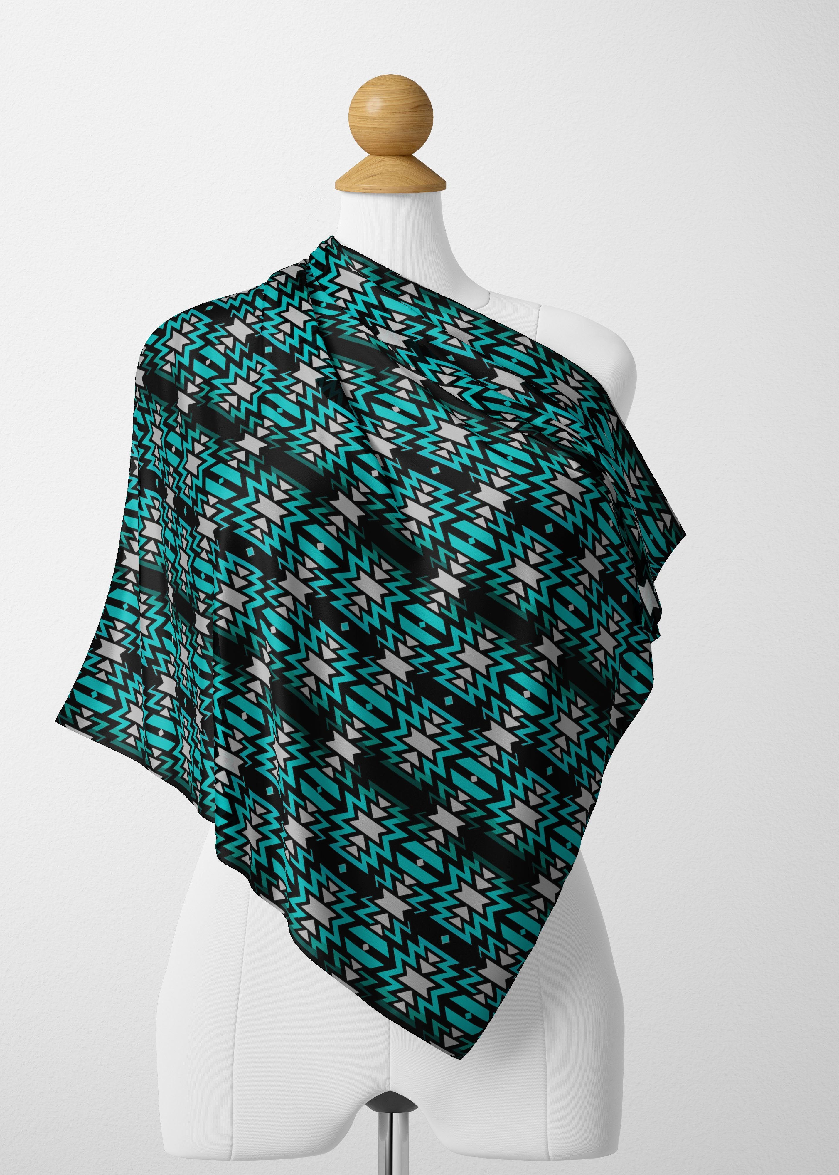 Black Fire Firefly Satin Shawl Scarf 49 Dzine