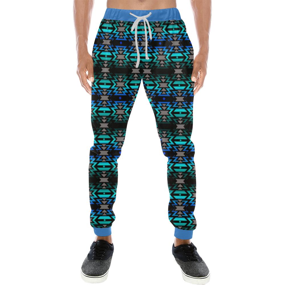 Black Fire Northern Lights Men's All Over Print Sweatpants (Model L11) Men's All Over Print Sweatpants (L11) e-joyer