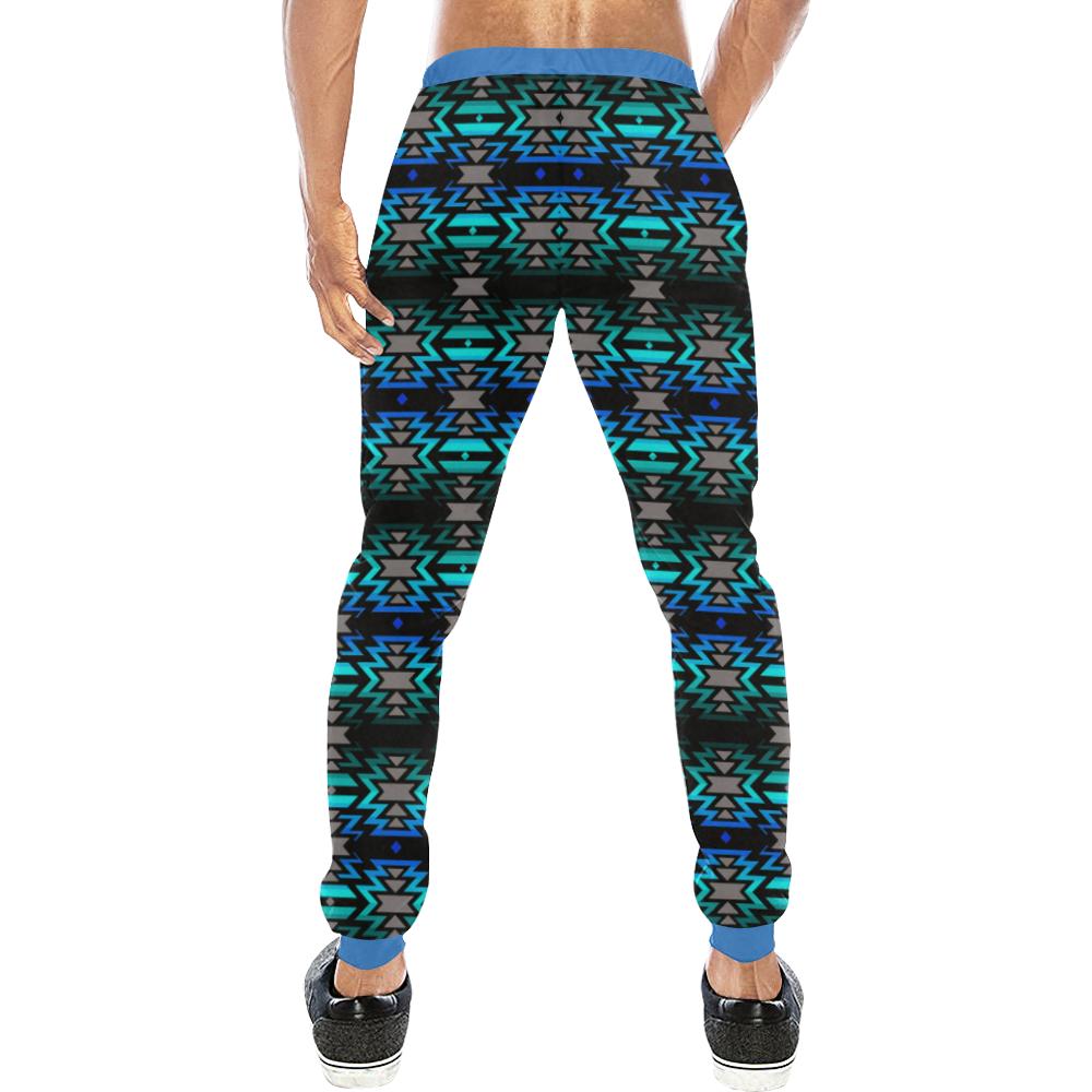 Black Fire Northern Lights Men's All Over Print Sweatpants (Model L11) Men's All Over Print Sweatpants (L11) e-joyer