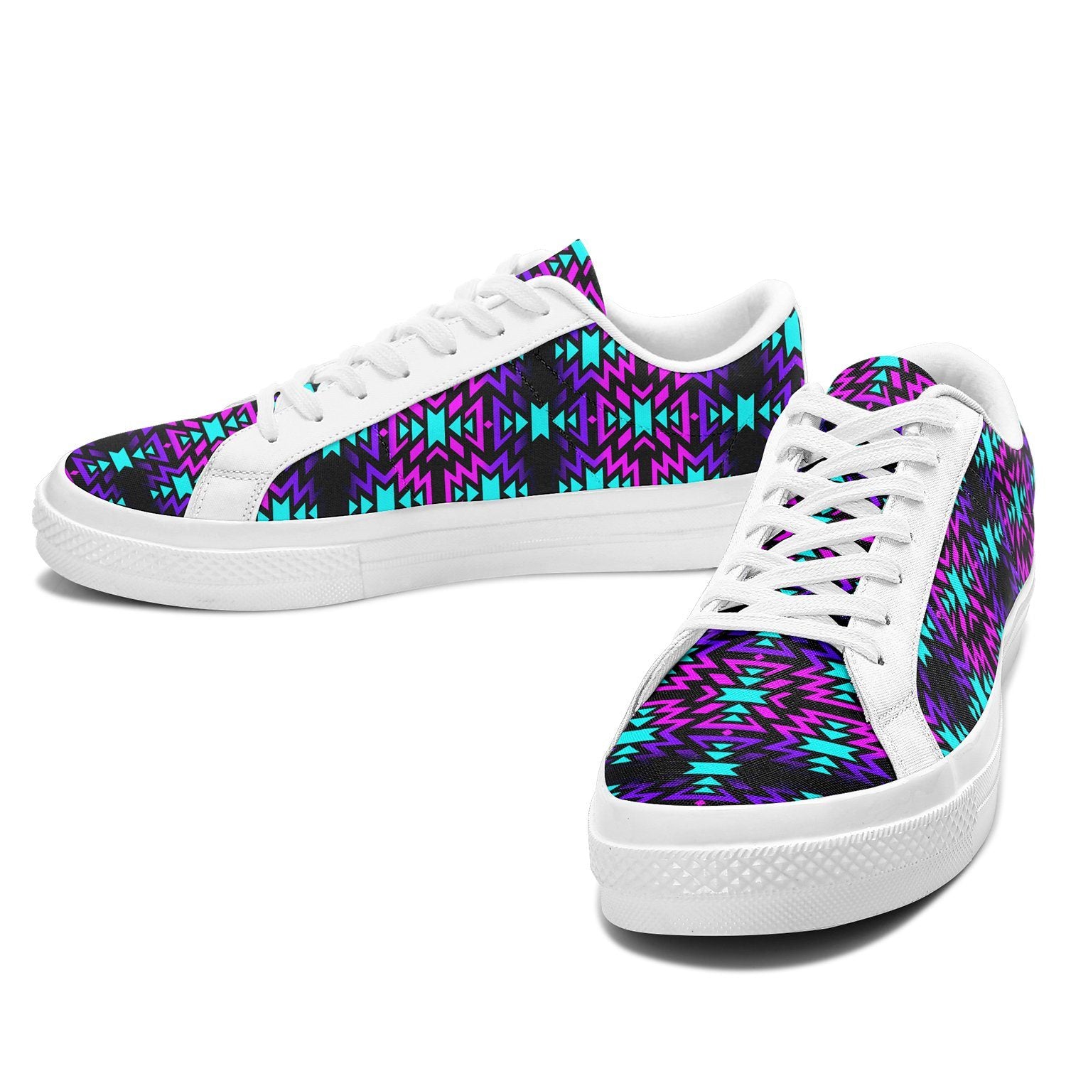 Black Fire Winter Sunset Aapisi Low Top Canvas Shoes White Sole 49 Dzine
