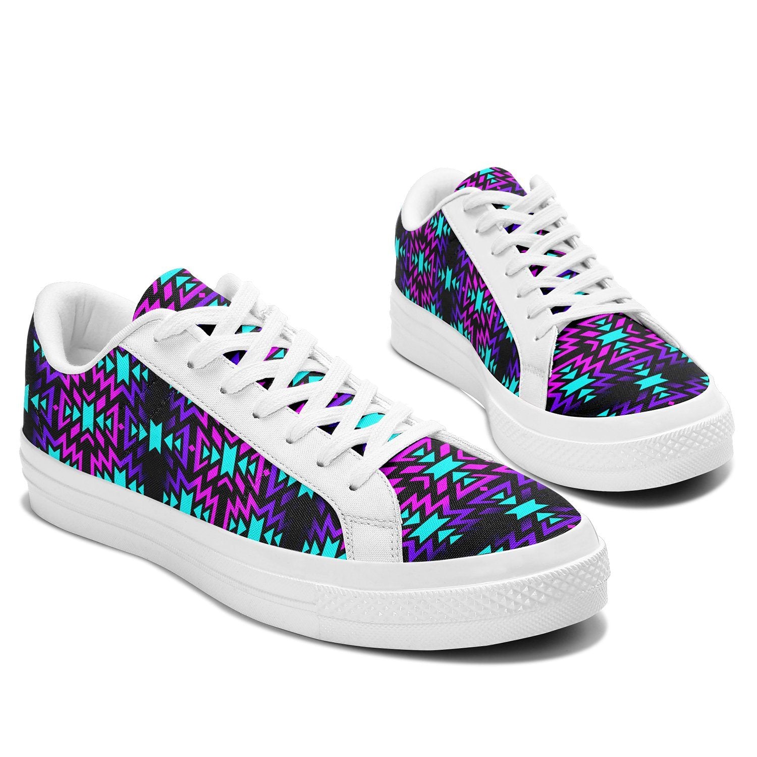 Black Fire Winter Sunset Aapisi Low Top Canvas Shoes White Sole 49 Dzine