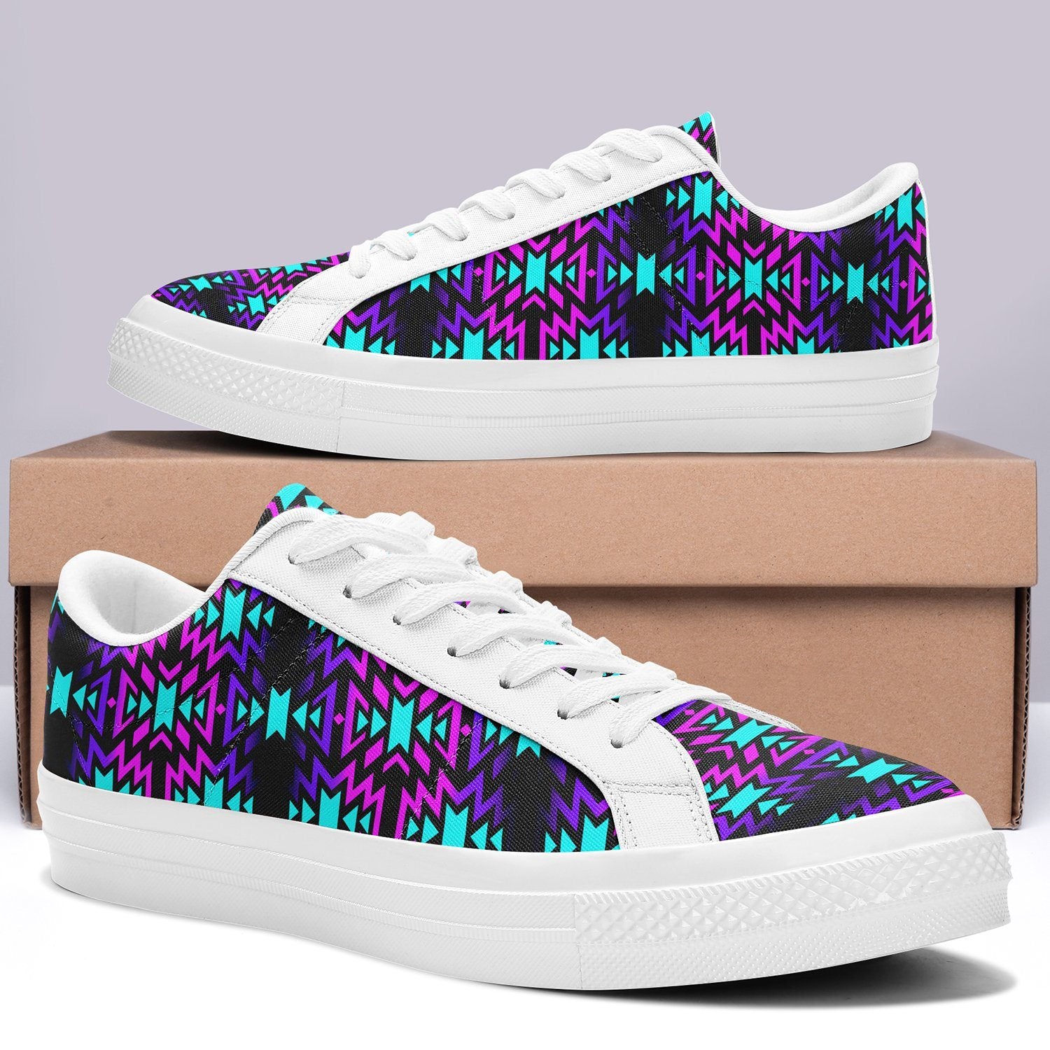 Black Fire Winter Sunset Aapisi Low Top Canvas Shoes White Sole 49 Dzine