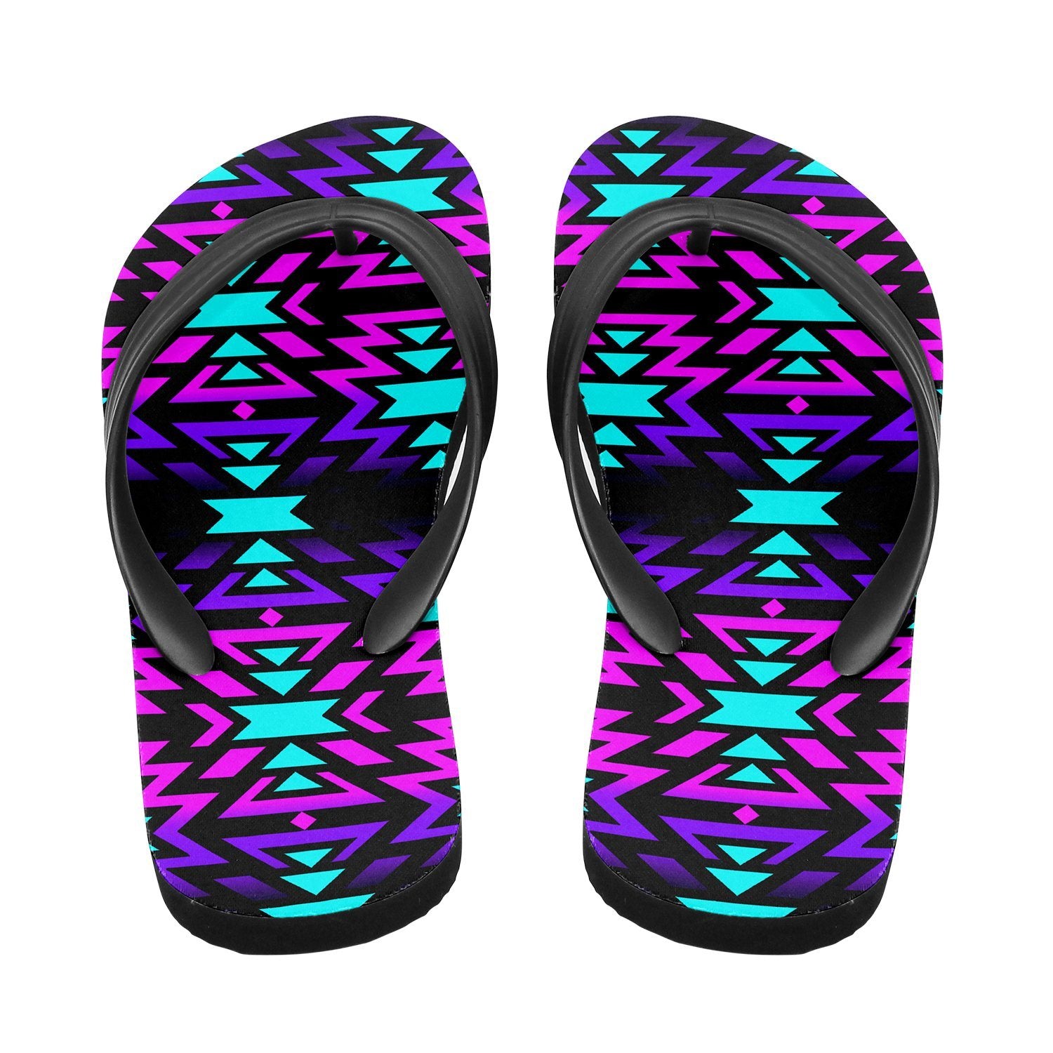 Black Fire Winter Sunset Flip Flops 49 Dzine