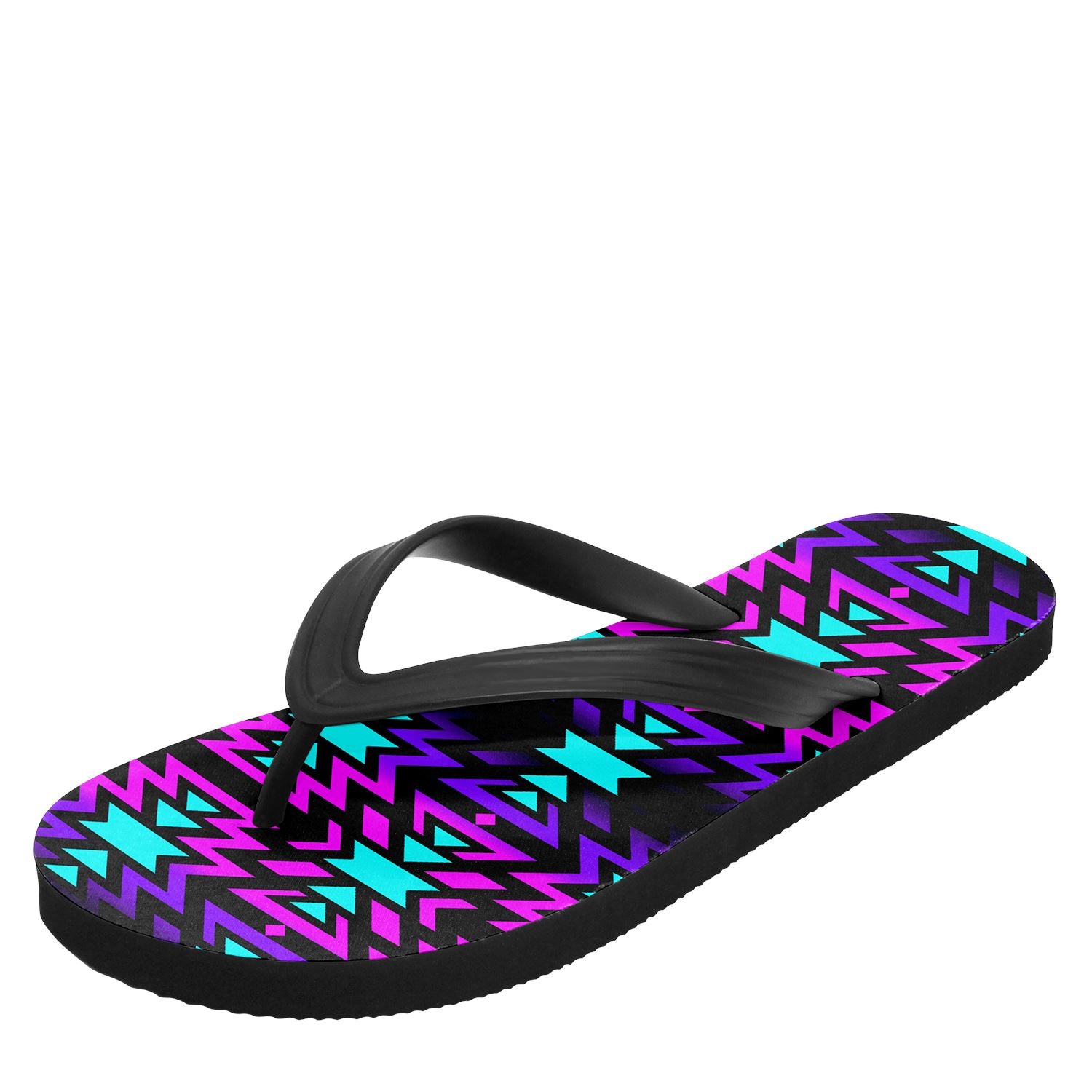 Black Fire Winter Sunset Flip Flops 49 Dzine