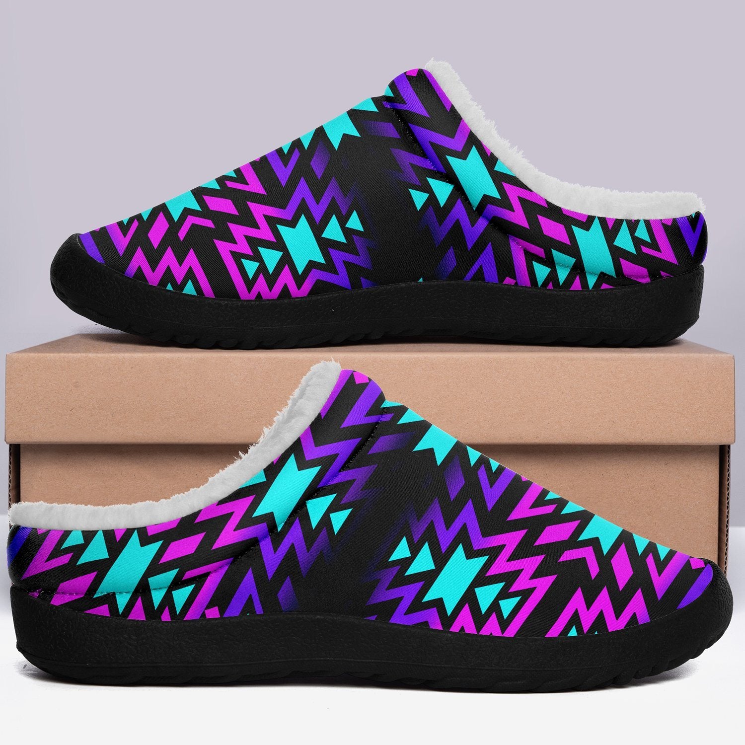 Black Fire Winter Sunset Ikinnii Indoor Slipper 49 Dzine